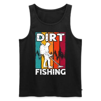 Dirt Fishing Detectorists - Men's Premium Organic Tank Top - black - Front - Michal (187cm)