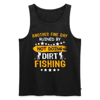 Sondes de pêche à la terre - Débardeur bio Premium Homme - noir - Devant - Michal (187cm)