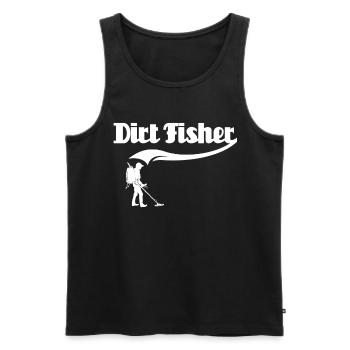 Dirt Fishing Metalldetektor Sondeln - Männer Premium Bio Tank Top - Schwarz - Vorne - Michal (187cm)