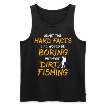 Dirt Fishing Detectorists - Men's Premium Organic Tank Top - black - Front - Michal (187cm)