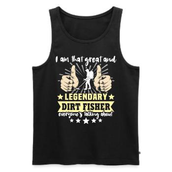 Dirt Fishing Metalldetektor Sondeln - Männer Premium Bio Tank Top - Schwarz - Vorne - Michal (187cm)