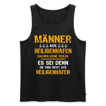 Heiligenhafen Mann Heiligenhafener Männer - Männer Premium Bio Tank Top - Schwarz - Vorne - Michal (187cm)