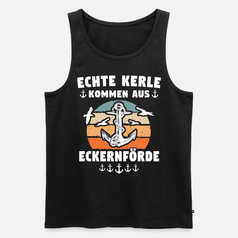 Eckernförde Sprüche - Männer Premium Bio Tank Top - Schwarz