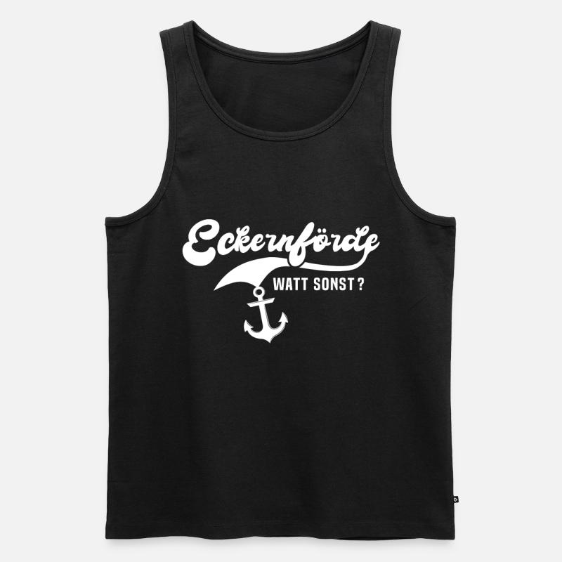 Eckernförde Sprüche - Männer Premium Bio Tank Top - Schwarz