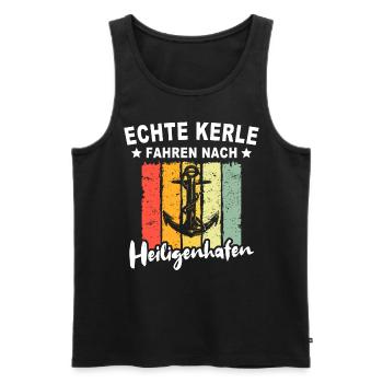 Heiligenhafen Heiligenhafener Spruch - Männer Premium Bio Tank Top - Schwarz - Vorne - Michal (187cm)