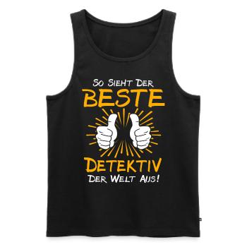 Detektiv Geschenkidee - Männer Premium Bio Tank Top - Schwarz - Vorne - Michal (187cm)