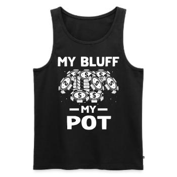 Poker Pokern - Männer Premium Bio Tank Top - Schwarz - Vorne - Michal (187cm)