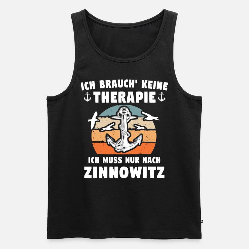 Zinnowitz Sprüche - Männer Premium Bio Tank Top - Schwarz