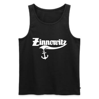 Zinnowitz Sprüche - Männer Premium Bio Tank Top - Schwarz - Vorne - Michal (187cm)