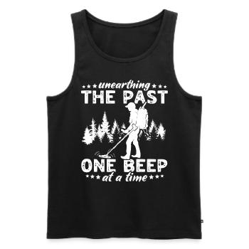 Sondeln - Männer Premium Bio Tank Top - Schwarz - Vorne - AI Model Male 178 light (178cm)