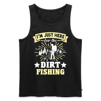 Chasseurs de trésors Dirt Fisher - Débardeur bio Premium Homme - noir - Devant - AI Model Male 178 light (178cm)
