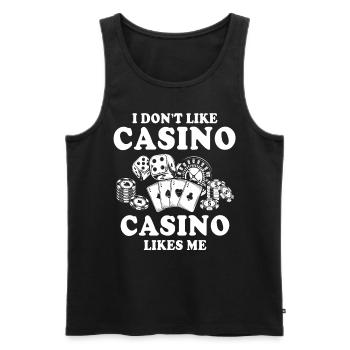 Casino - Männer Premium Bio Tank Top - Schwarz - Vorne - AI Model Male 178 light (178cm)