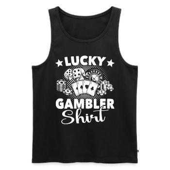 Casino Glücksspiel - Männer Premium Bio Tank Top - Schwarz - Vorne - AI Model Male 178 light (178cm)