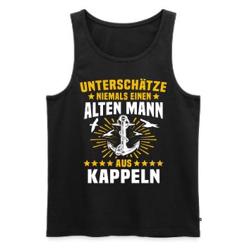Kappeln Unterschätze Kappelner Mann - Männer Premium Bio Tank Top - Schwarz - Vorne - Michal (187cm)