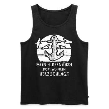 Eckernförde Sprüche Eckernförder - Männer Premium Bio Tank Top - Schwarz - Vorne - Michal (187cm)