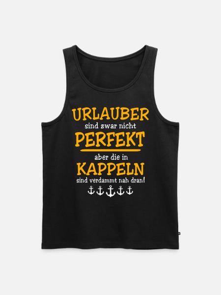 Kappeln Urlaub - Männer Premium Bio Tank Top - Schwarz