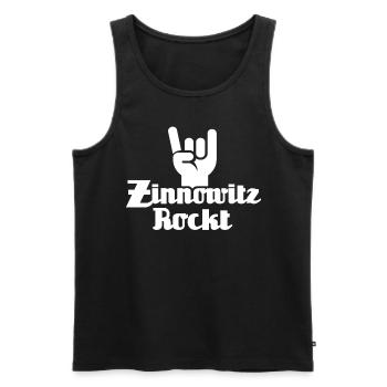 Zinnowitz Sprüche - Männer Premium Bio Tank Top - Schwarz - Vorne - Michal (187cm)