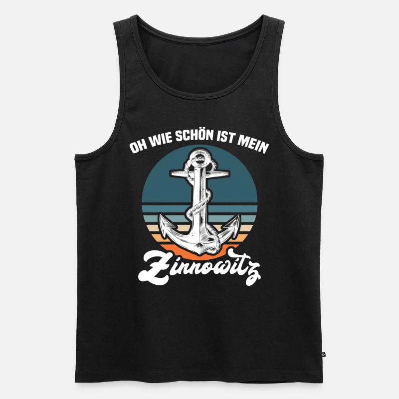 Zinnowitz Sprüche - Männer Premium Bio Tank Top - Schwarz
