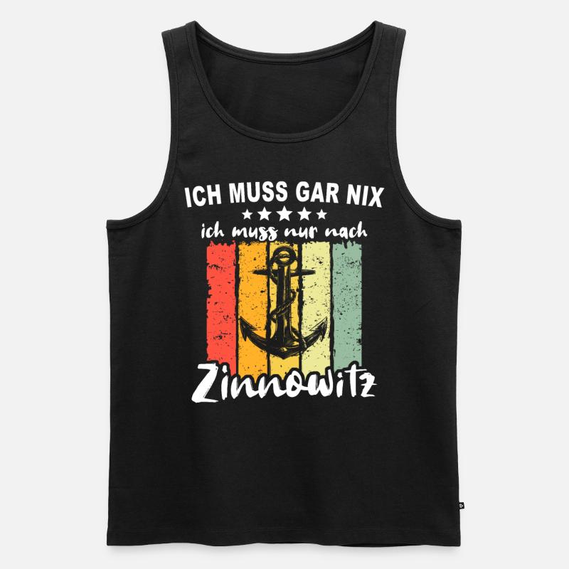 Zinnowitz Sprüche - Männer Premium Bio Tank Top - Schwarz