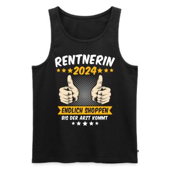 Rentnerin 2024 - Männer Premium Bio Tank Top - Schwarz - Vorne - Michal (187cm)