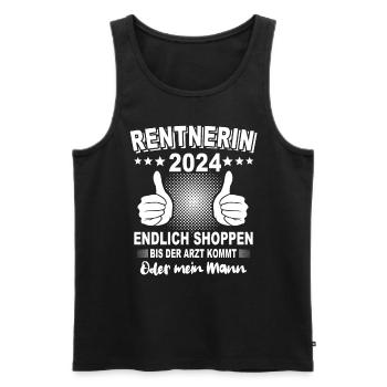Rentnerin 2024 - Männer Premium Bio Tank Top - Schwarz - Vorne - Michal (187cm)