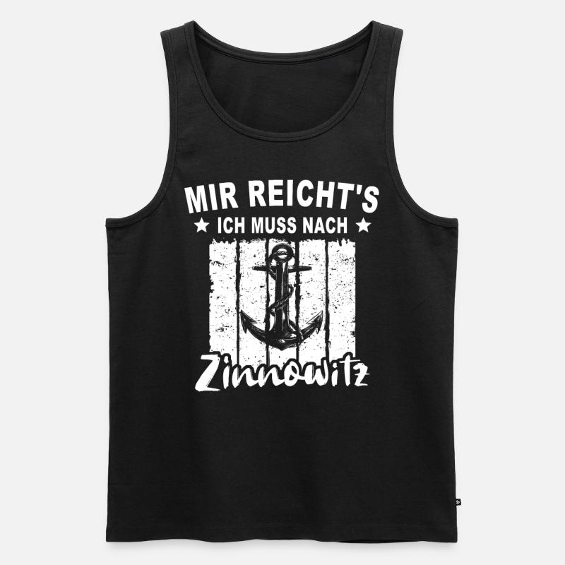 Zinnowitz - Männer Premium Bio Tank Top - Schwarz