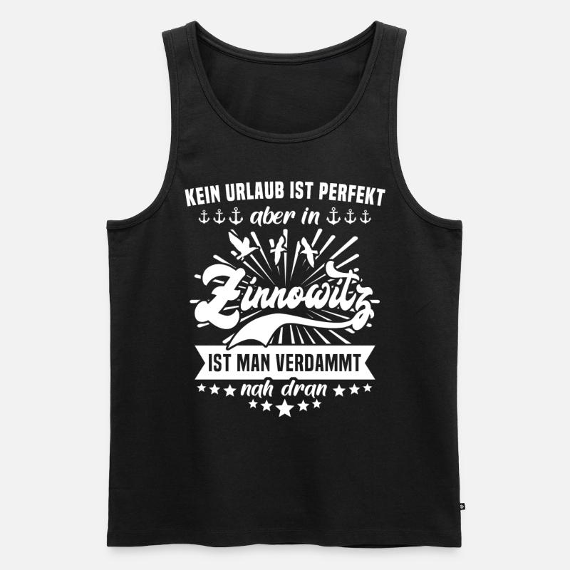 Zinnowitz - Männer Premium Bio Tank Top - Schwarz