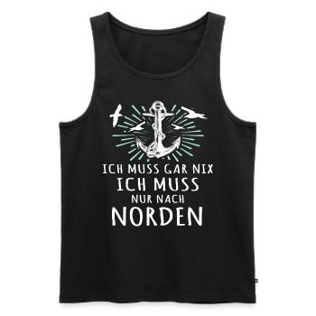 Norden Sprüche Nordener - Männer Premium Bio Tank Top - Schwarz - Vorne - AI Model Male 178 light (178cm)