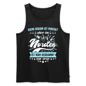 Norden Sprüche Nordener - Männer Premium Bio Tank Top - Schwarz - Vorne - AI Model Male 178 light (178cm)