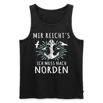 Norden Sprüche Nordener - Männer Premium Bio Tank Top - Schwarz - Vorne - AI Model Male 178 light (178cm)