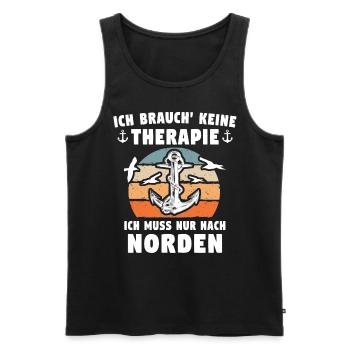 Norden Sprüche Nordener - Männer Premium Bio Tank Top - Schwarz - Vorne - AI Model Male 178 light (178cm)