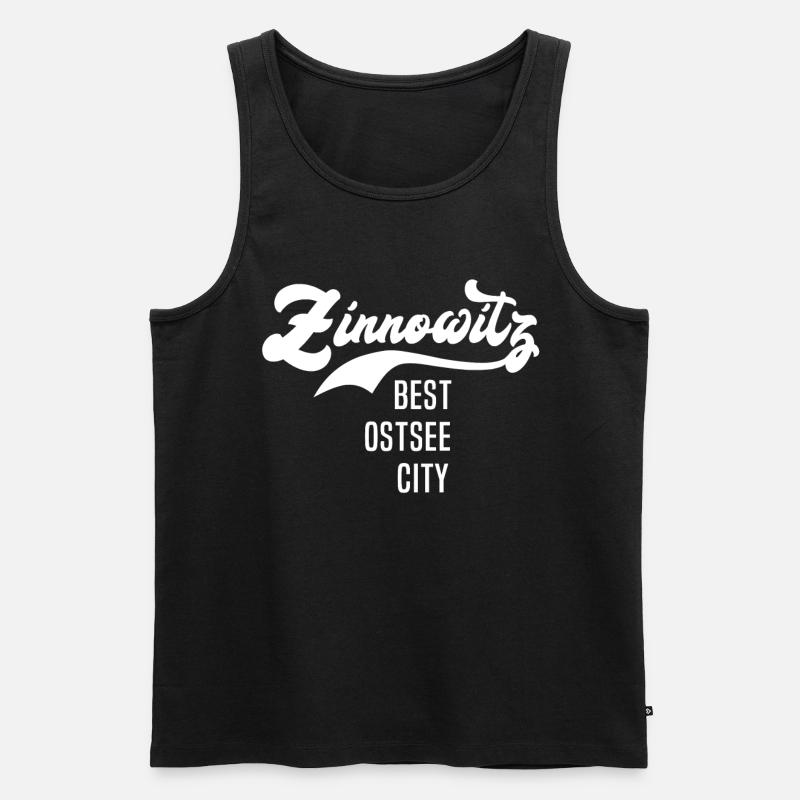 Zinnowitz Zinnowitzer - Männer Premium Bio Tank Top - Schwarz
