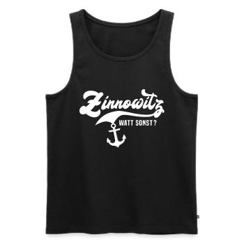 Lustige Zinnowitz Sprüche - Männer Premium Bio Tank Top - Schwarz - Vorne - Michal (187cm)