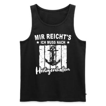 Heiligenhafen - Männer Premium Bio Tank Top - Schwarz - Vorne - Michal (187cm)