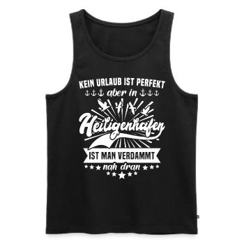 Heiligenhafen - Männer Premium Bio Tank Top - Schwarz - Vorne - Michal (187cm)