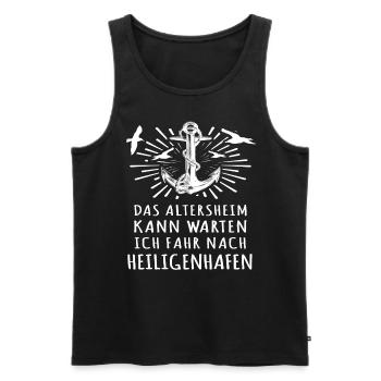 Heiligenhafen - Männer Premium Bio Tank Top - Schwarz - Vorne - Michal (187cm)