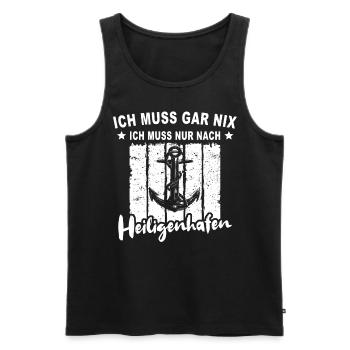 Heiligenhafen - Männer Premium Bio Tank Top - Schwarz - Vorne - Michal (187cm)