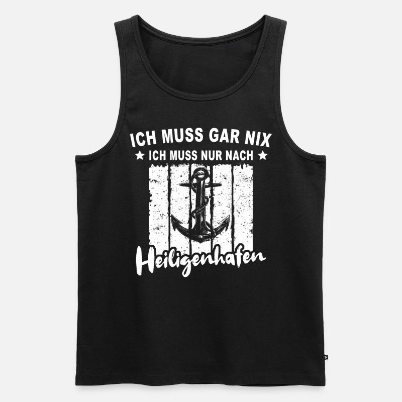 Heiligenhafen - Männer Premium Bio Tank Top - Schwarz