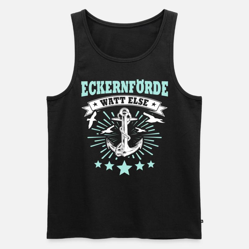 Eckernförde Eckernförder - Männer Premium Bio Tank Top - Schwarz