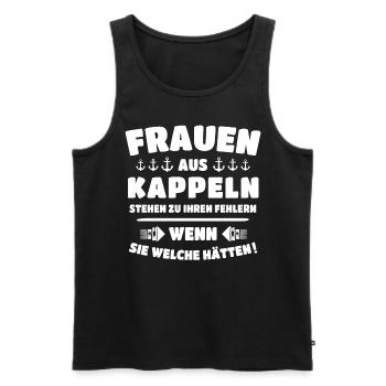 Kappeln Sprüche Kappelner Spruch - Männer Premium Bio Tank Top - Schwarz - Vorne - Michal (187cm)