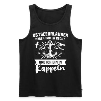 Kappeln Sprüche Kappelner - Männer Premium Bio Tank Top - Schwarz - Vorne - Michal (187cm)