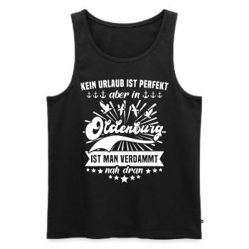 Oldenburg Oldenburger - Männer Premium Bio Tank Top - Schwarz - Vorne - AI Model Male 178 light (178cm)