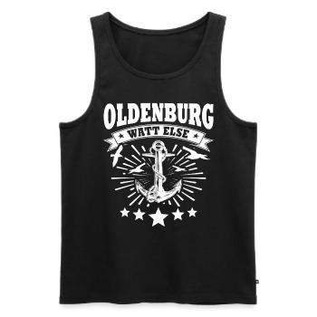 Oldenburg Oldenburger - Männer Premium Bio Tank Top - Schwarz - Vorne - AI Model Male 178 light (178cm)