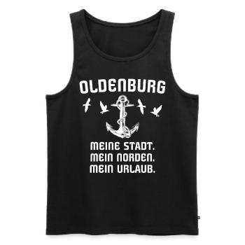 Oldenburg Oldenburger - Männer Premium Bio Tank Top - Schwarz - Vorne - AI Model Male 178 light (178cm)