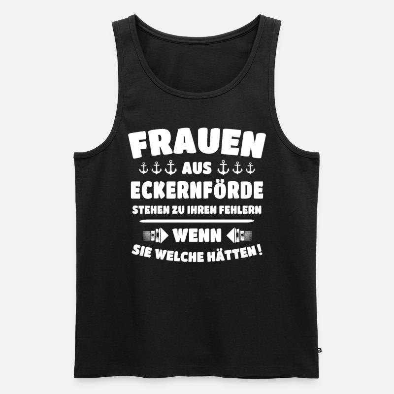 Eckernförde - Männer Premium Bio Tank Top - Schwarz
