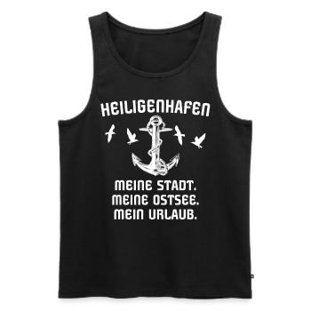 Heiligenhafen - Männer Premium Bio Tank Top - Schwarz - Vorne - Michal (187cm)