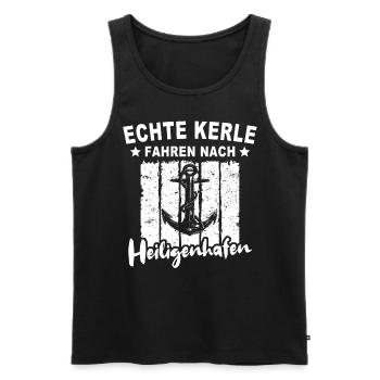 Heiligenhafen - Männer Premium Bio Tank Top - Schwarz - Vorne - Michal (187cm)