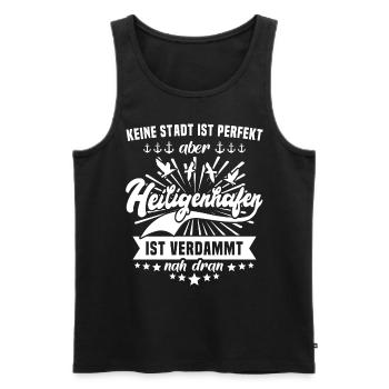 Heiligenhafen - Männer Premium Bio Tank Top - Schwarz - Vorne - Michal (187cm)