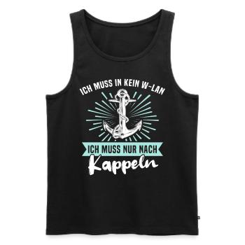 Kappeln Kappelner - Männer Premium Bio Tank Top - Schwarz - Vorne - Michal (187cm)