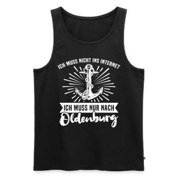 Oldenburg - Männer Premium Bio Tank Top - Schwarz - Vorne - AI Model Male 178 light (178cm)